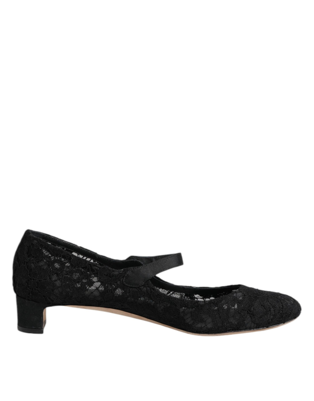 Dolce & Gabbana Black Vally Taormina Floral Lace Pumps Shoes
