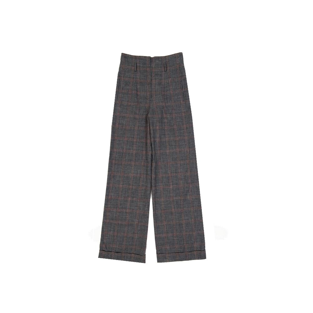 Alberta Ferretti Cotton And Wool Trousers