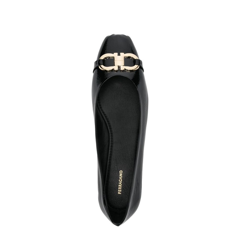 Salvatore Ferragamo Gancini-Buckle Ballerina Flats