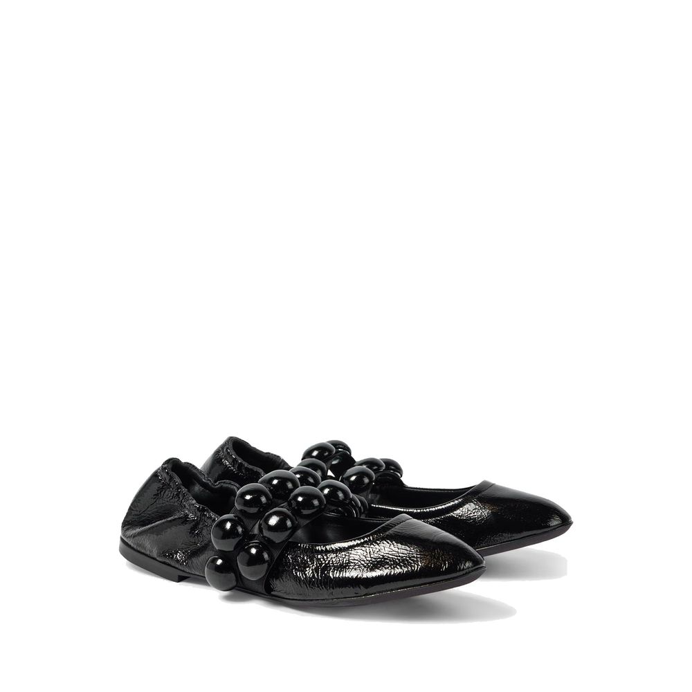 Alaïa Sphere Leather Mary Jane Flats