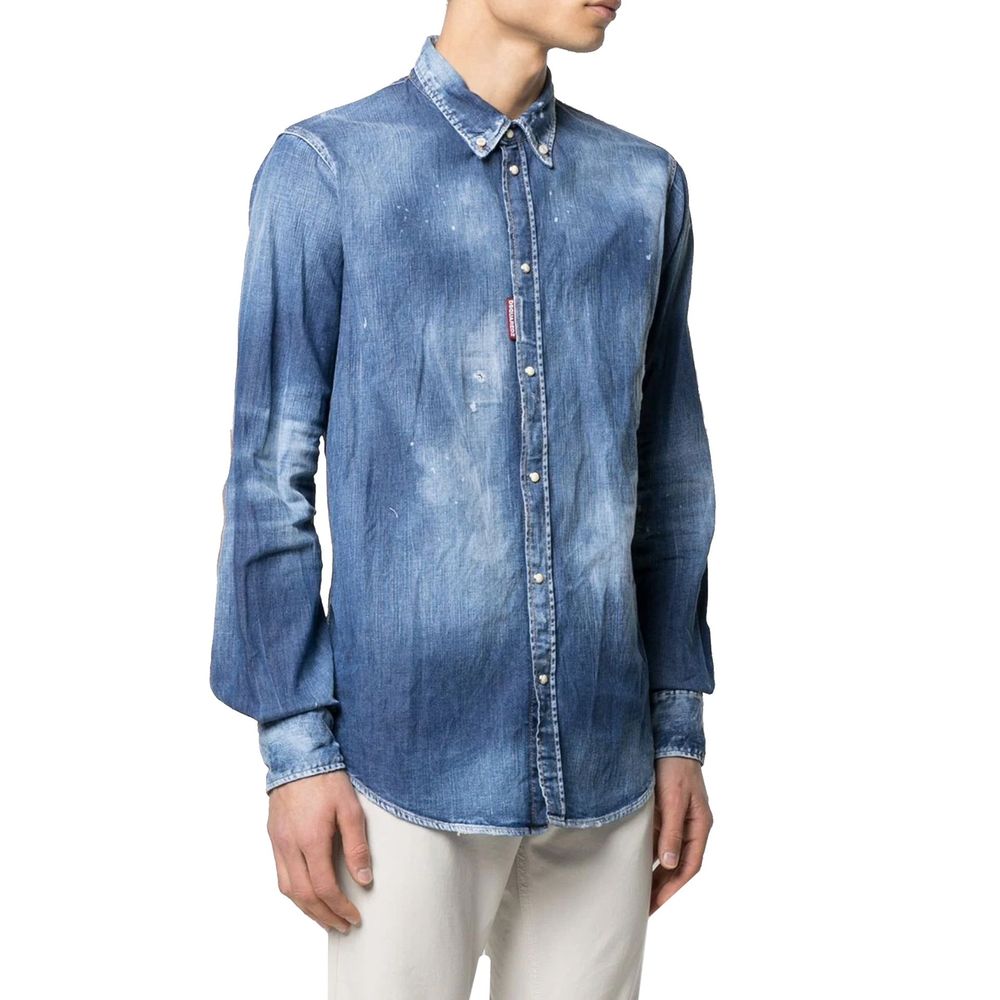 Dsquared² Distressed Effect Denim Shirt