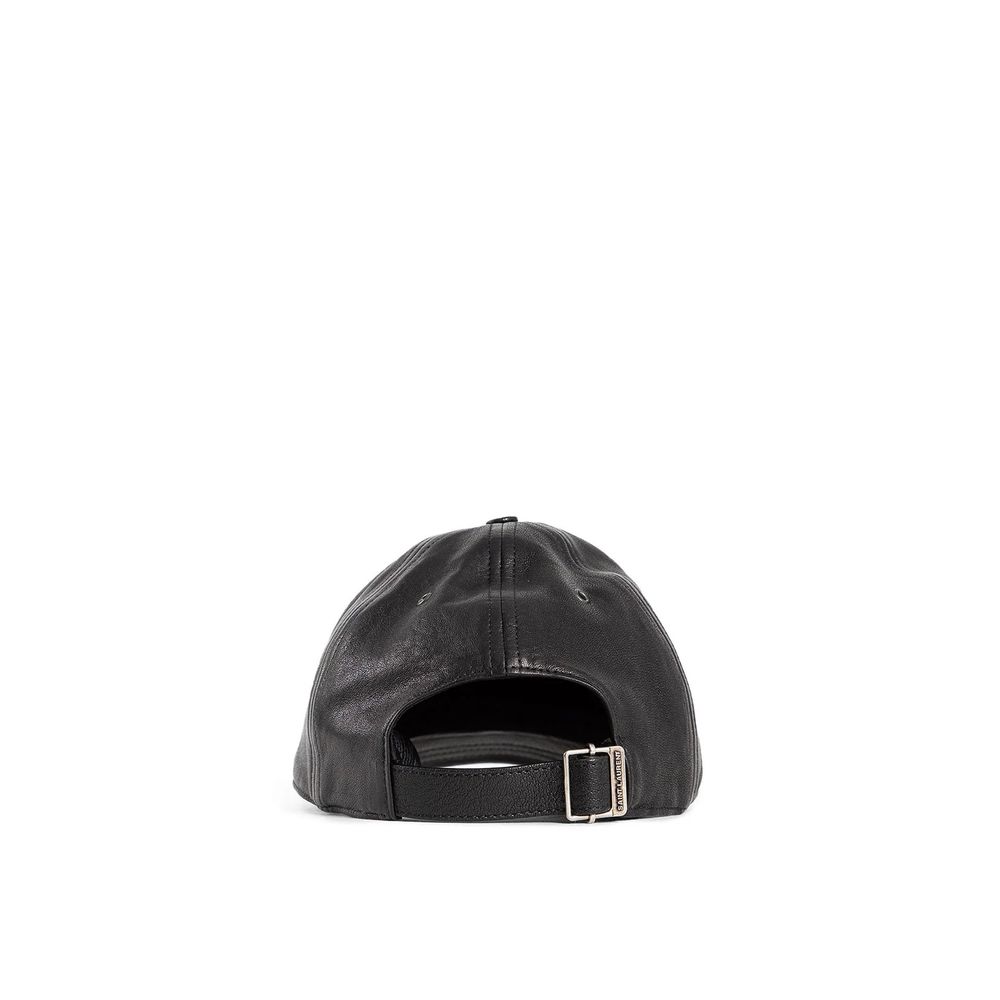 Saint Laurent Cassandre Leather Cap