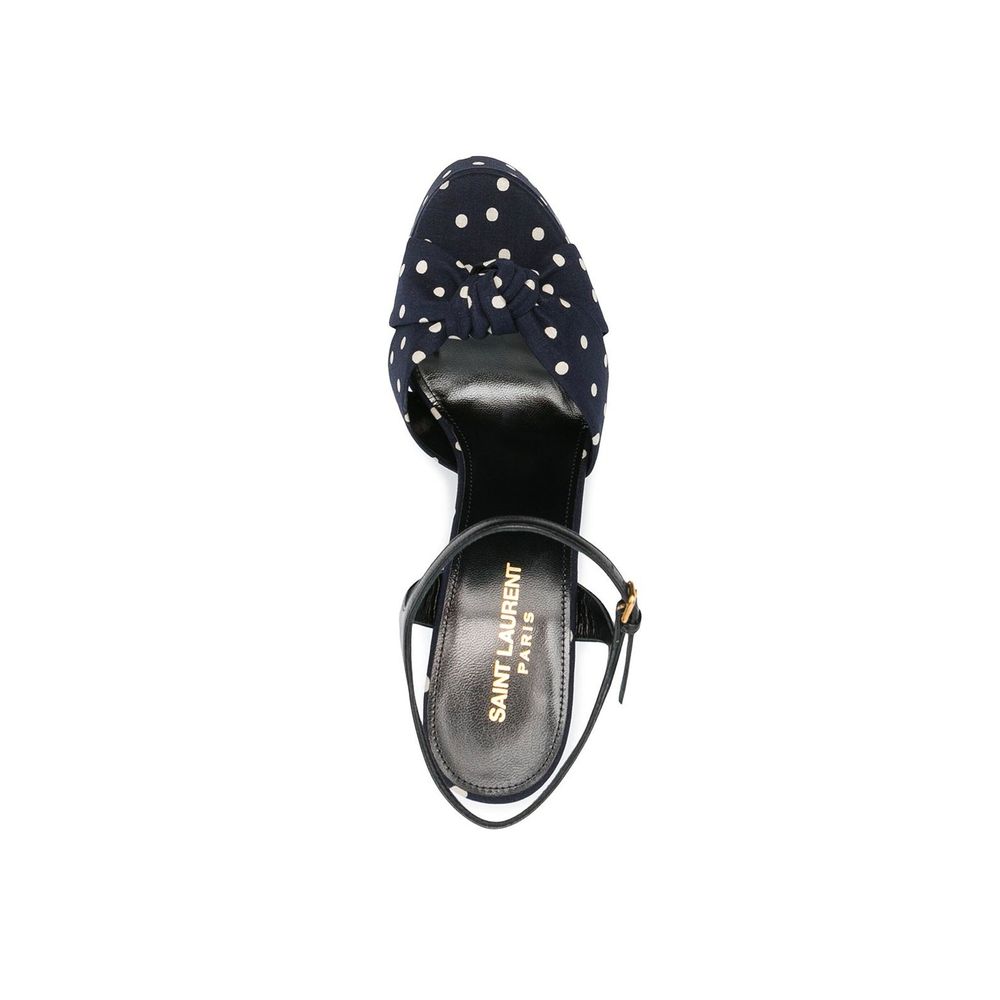Saint Laurent Bianca Polka-Dot Sandals