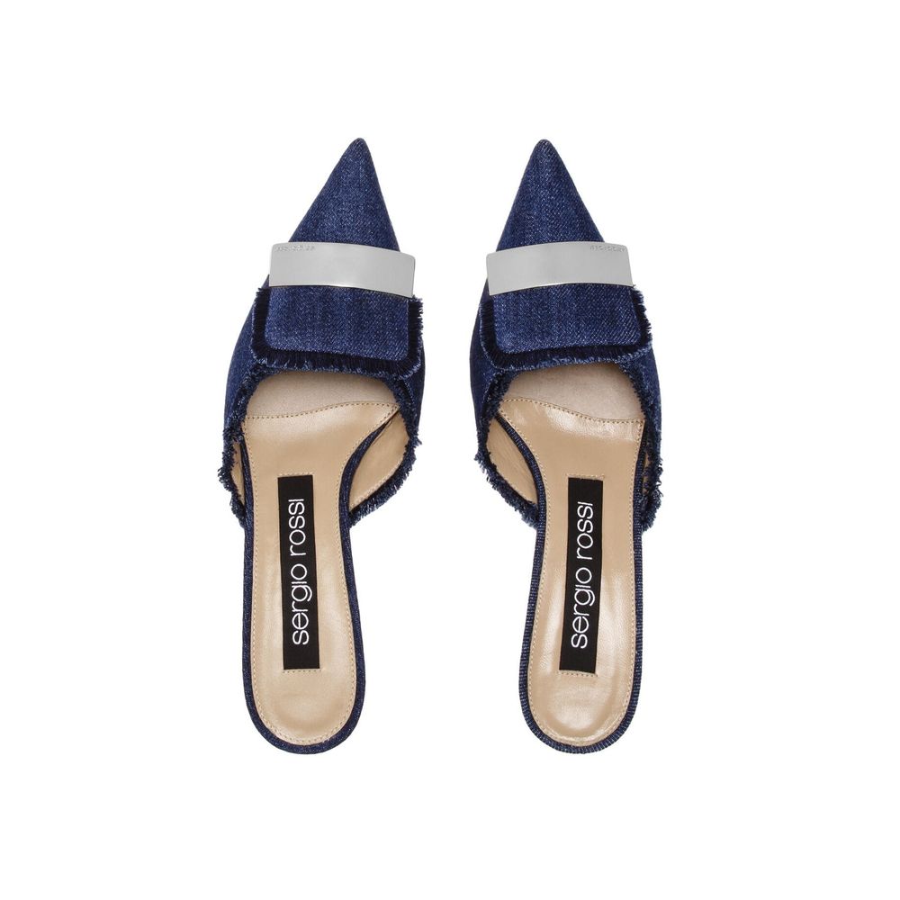 Sergio Rossi Denim Effect Mules