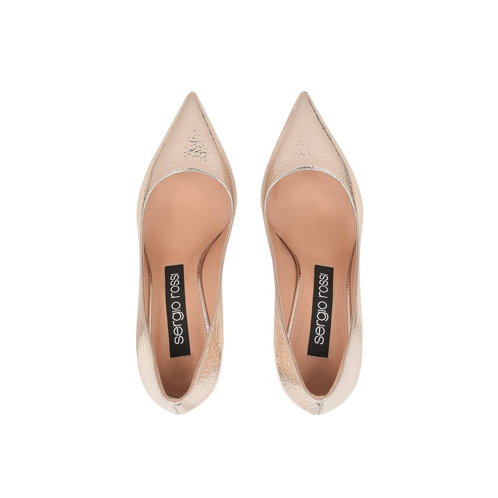 Sergio Rossi Godiva 090 Crack Mirror Leather Pumps