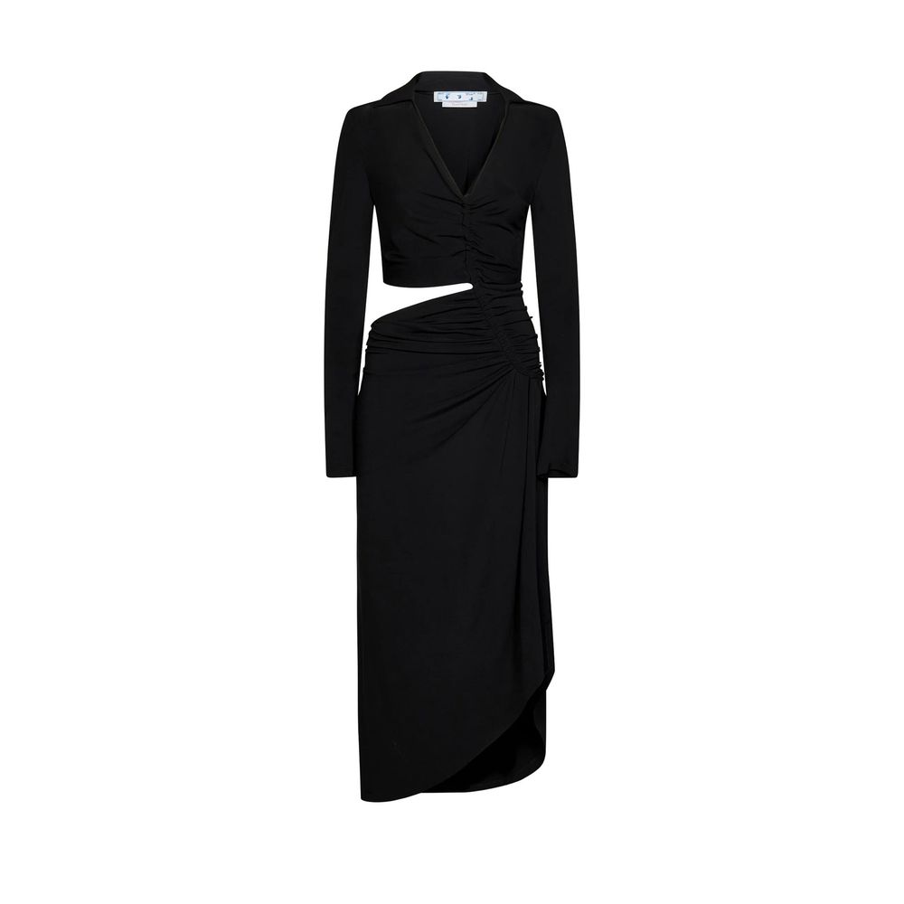 Off-White Cut-Out Midi Dress