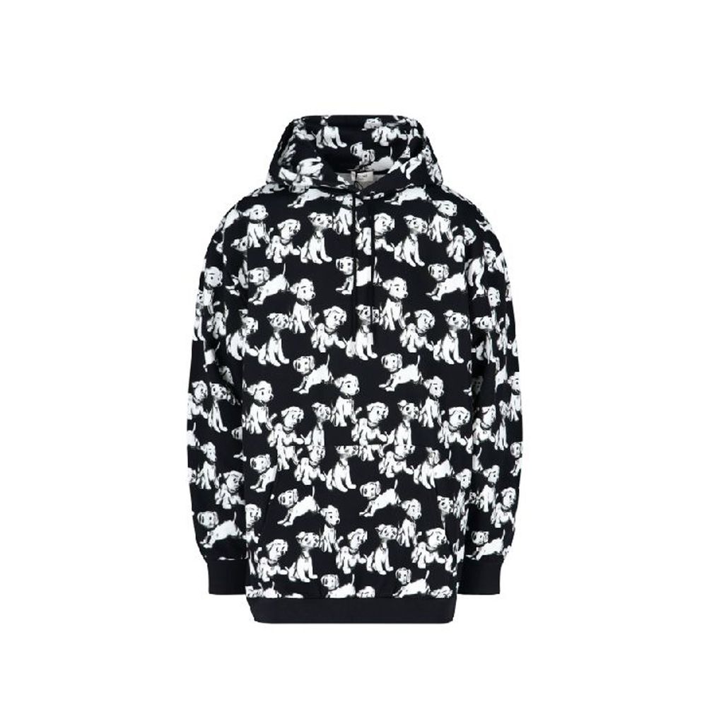 Celine Hooded Printed Dogs Sweatshirt