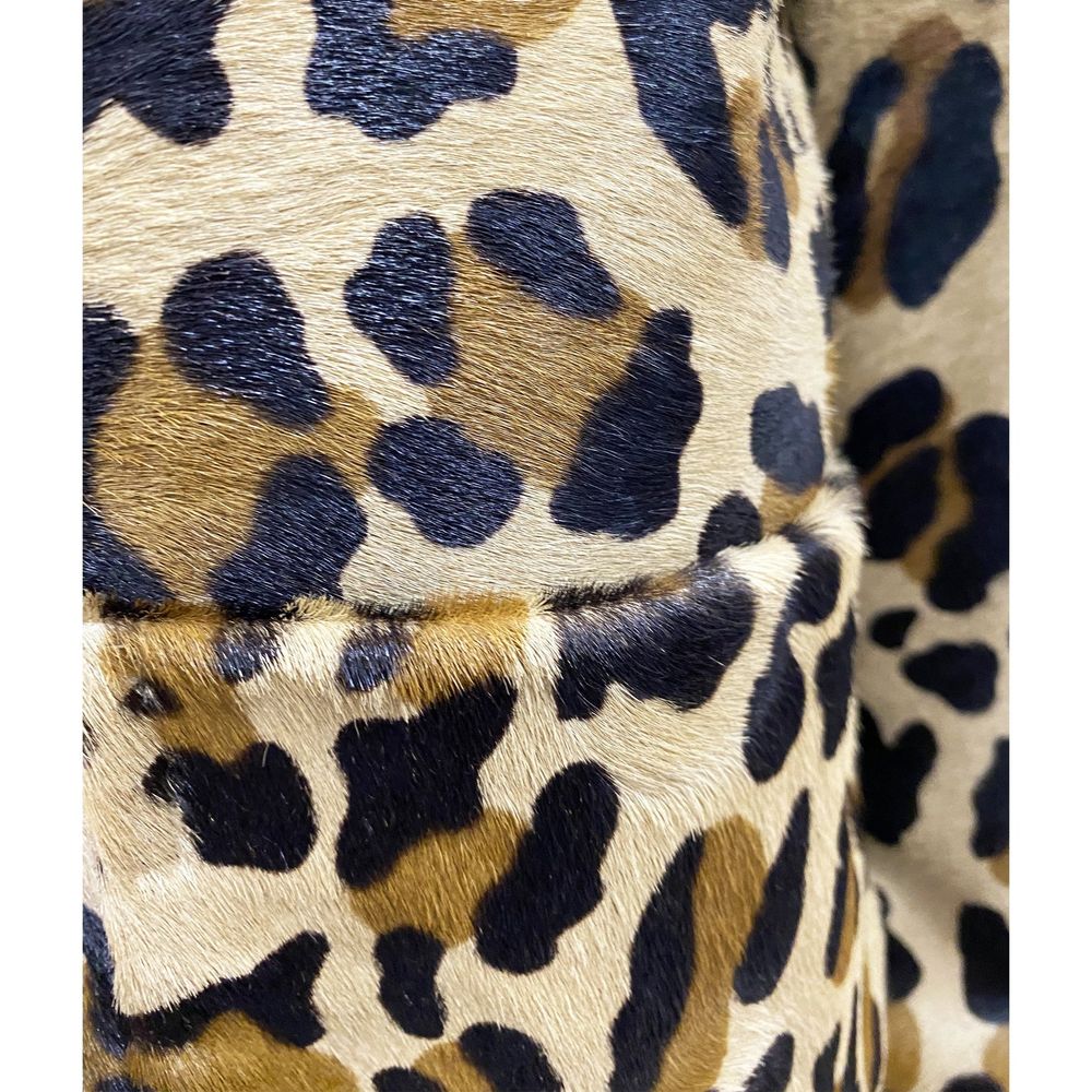 Dsquared² Leopard Calf Hair Cropped Jacket