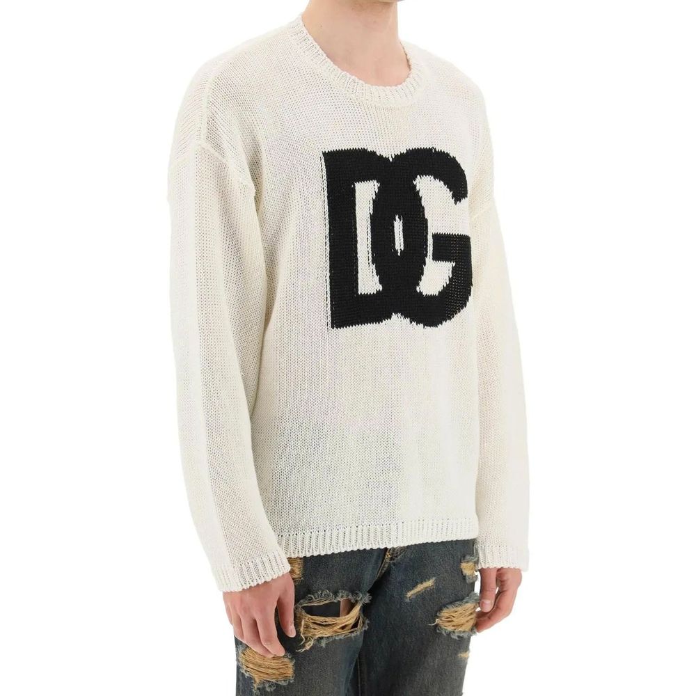 Dolce & Gabbana Linen Logo Sweater