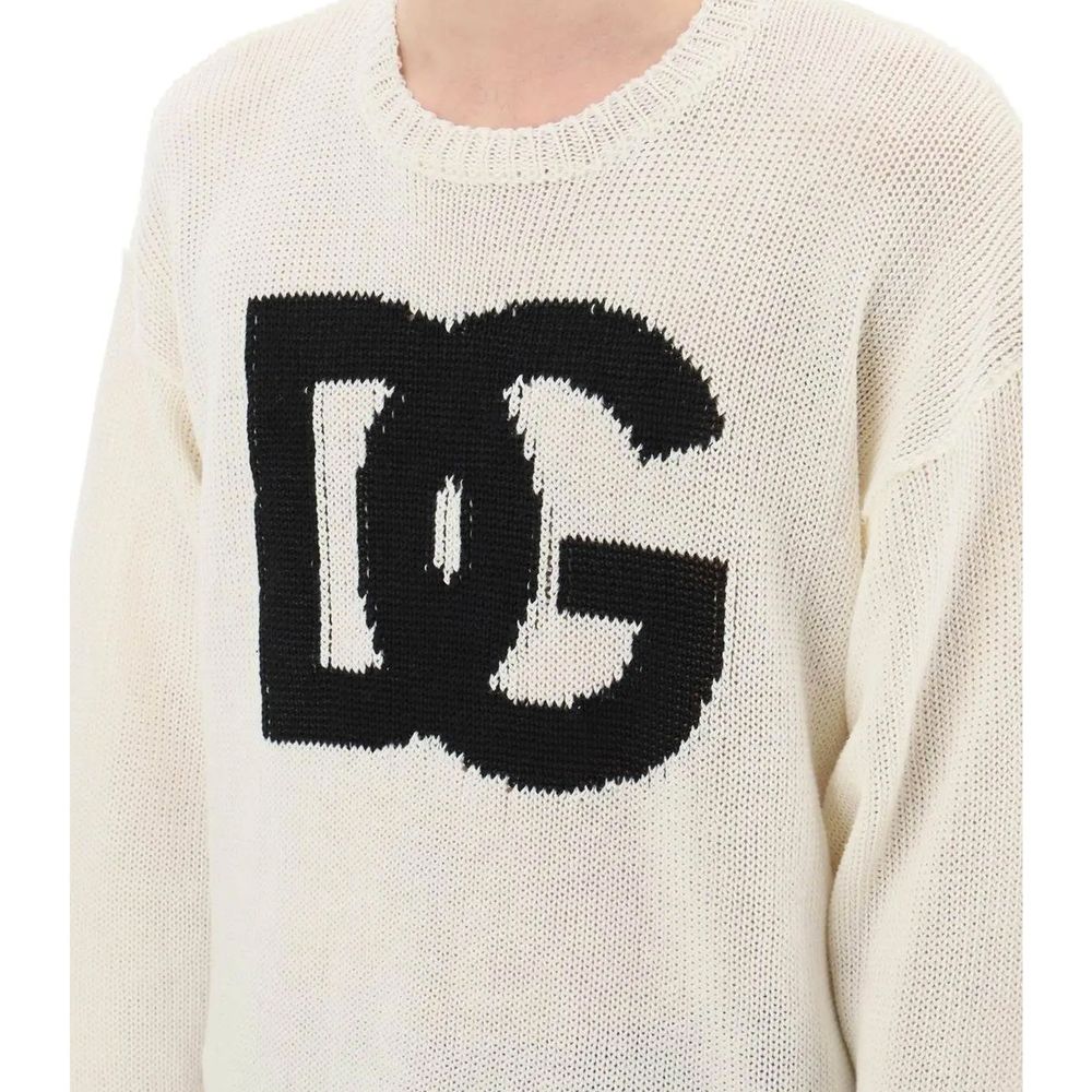 Dolce & Gabbana Linen Logo Sweater