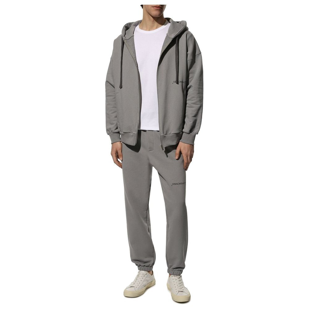Hinnominate Gray Cotton Men's Hooded Sweatshirt