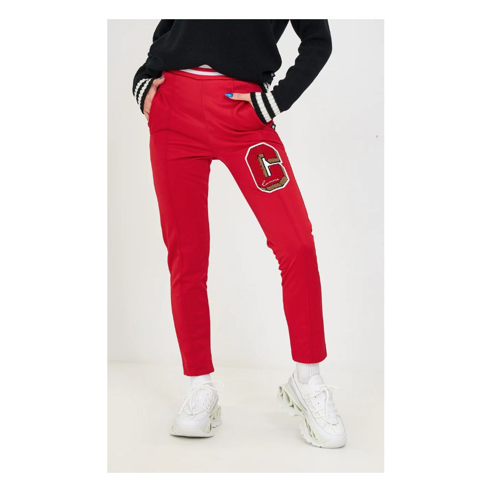 Comme Des Fuckdown Red Polyester Jeans & Pant