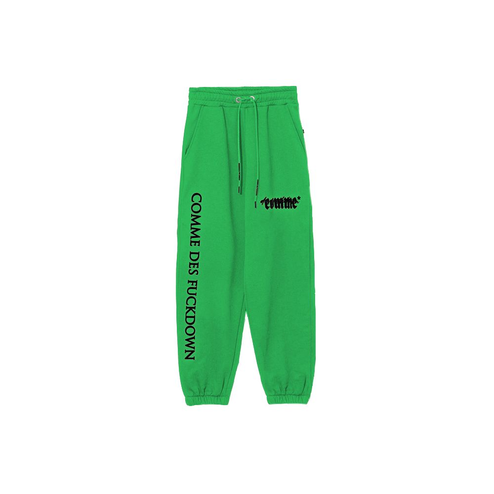 Comme Des Fuckdown Green Cotton Jeans & Pant