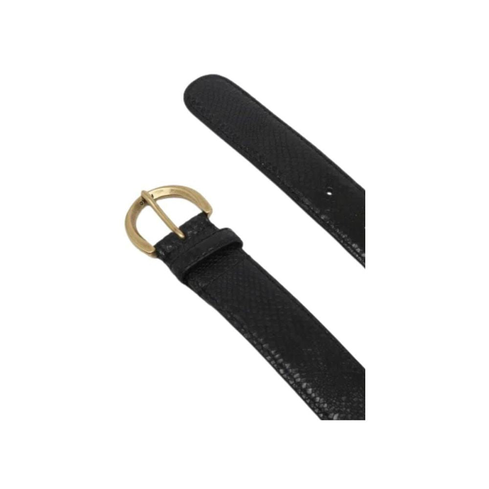 PINKO Black Calfskin Belt