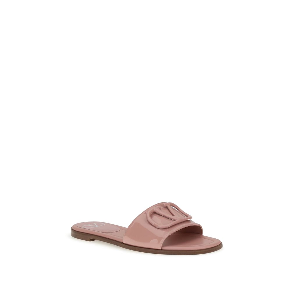 Valentino Garavani Patent leathe VLogo slide Sandals