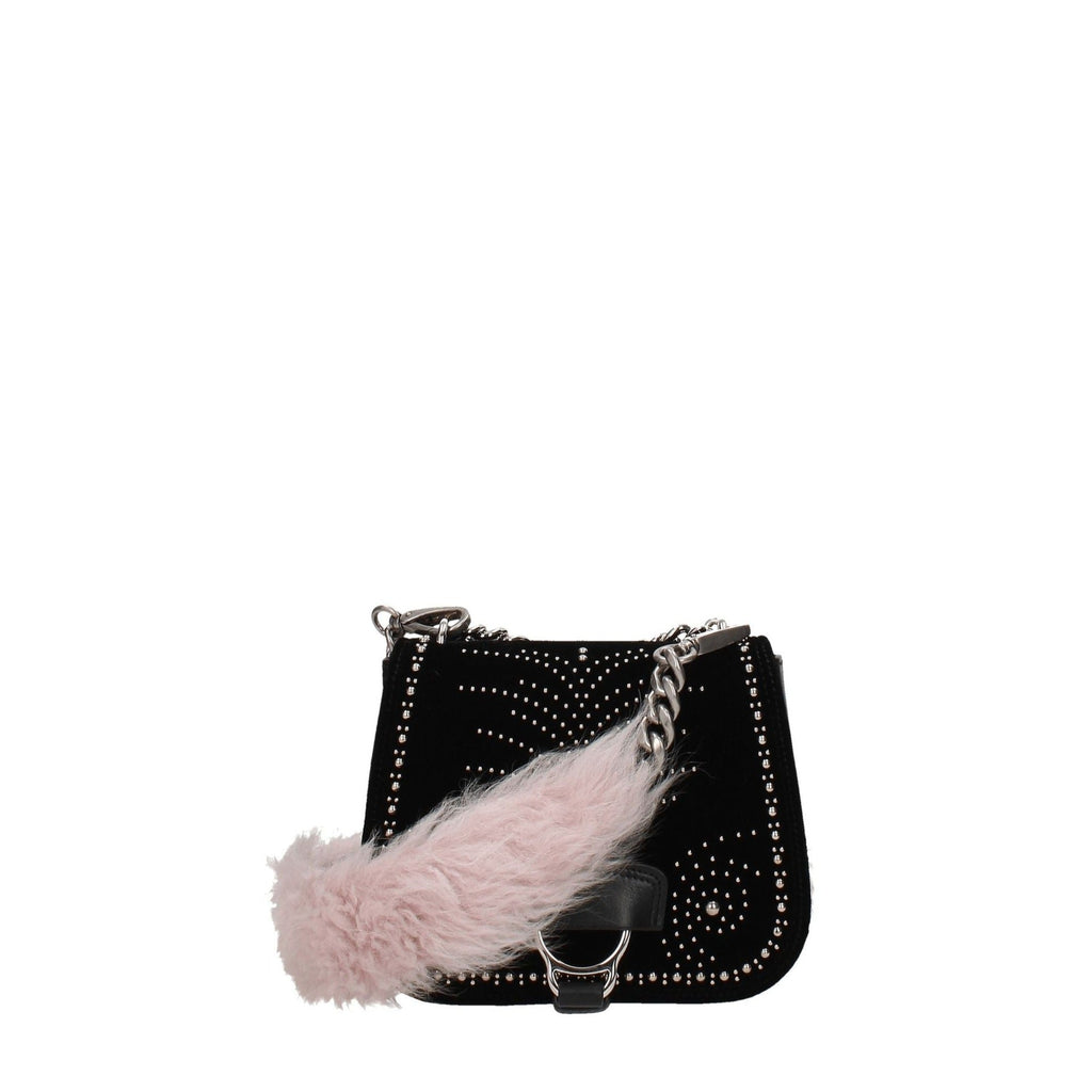 Miu Miu Pink Fur Shoulder Bags