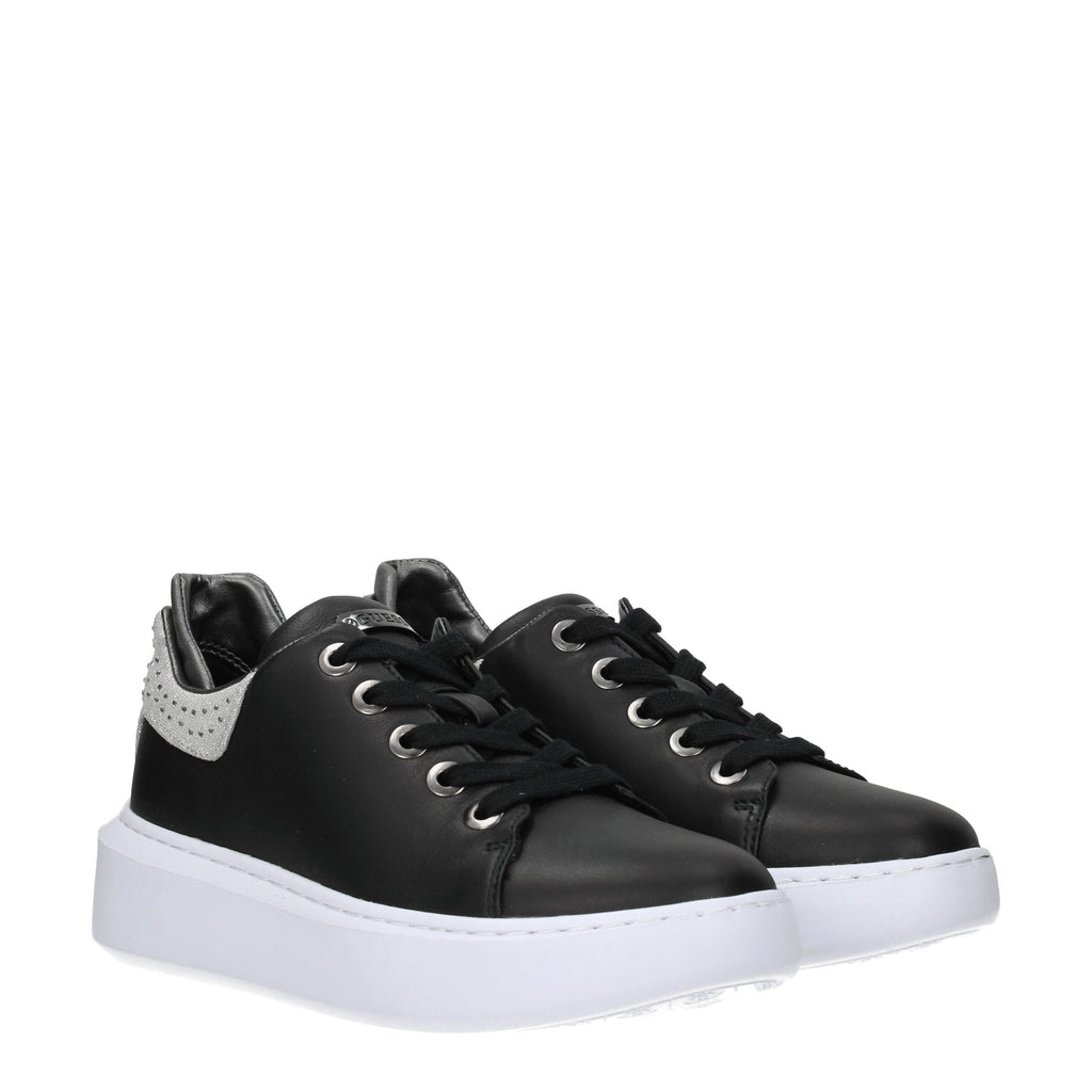 Guess Black Polyethylene Platform Sneakers
