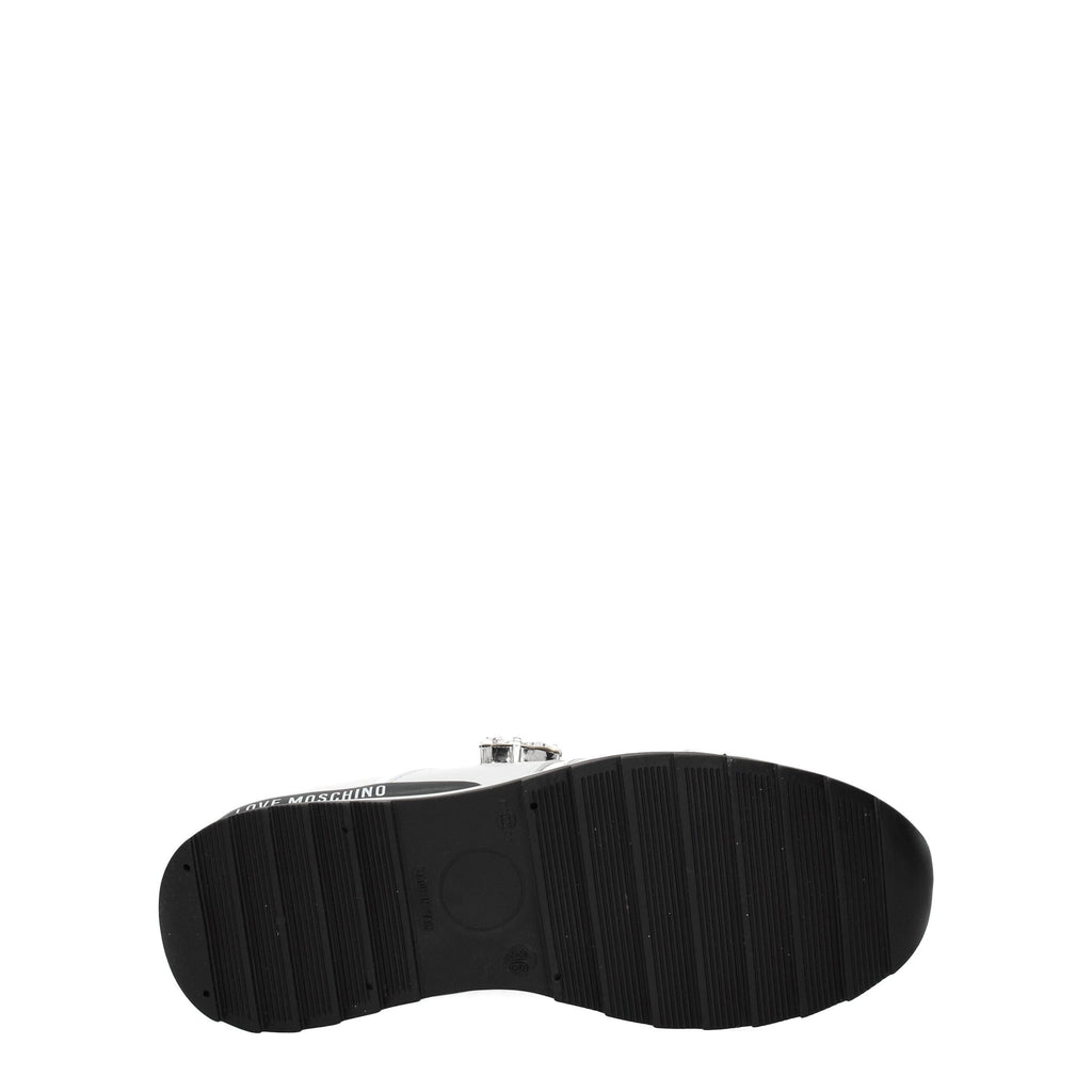 Love Moschino White Leather Low Tops