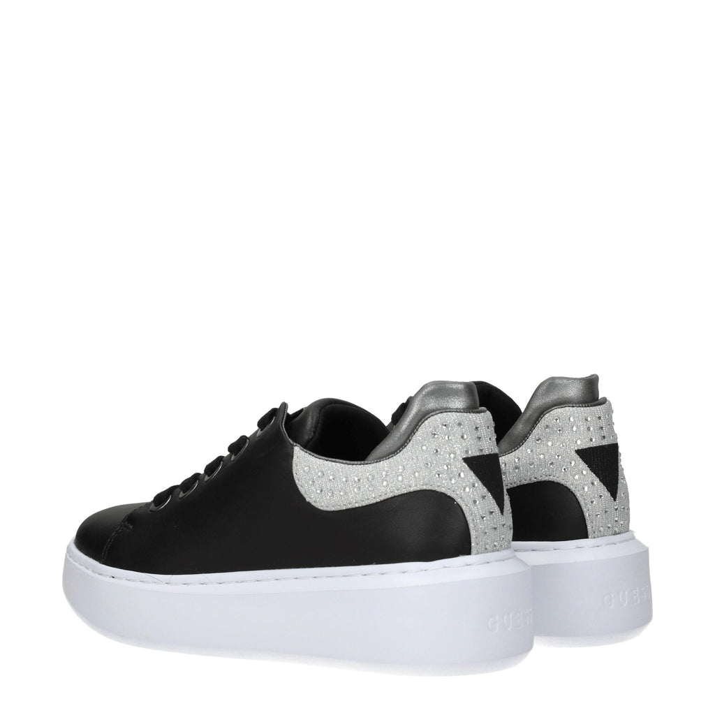 Guess Black Polyethylene Platform Sneakers