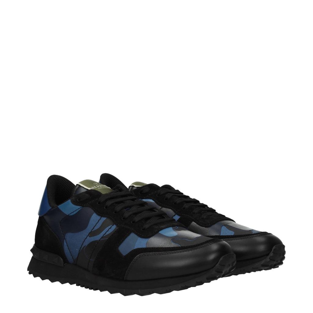 Valentino Garavani Blue Leather Low Tops