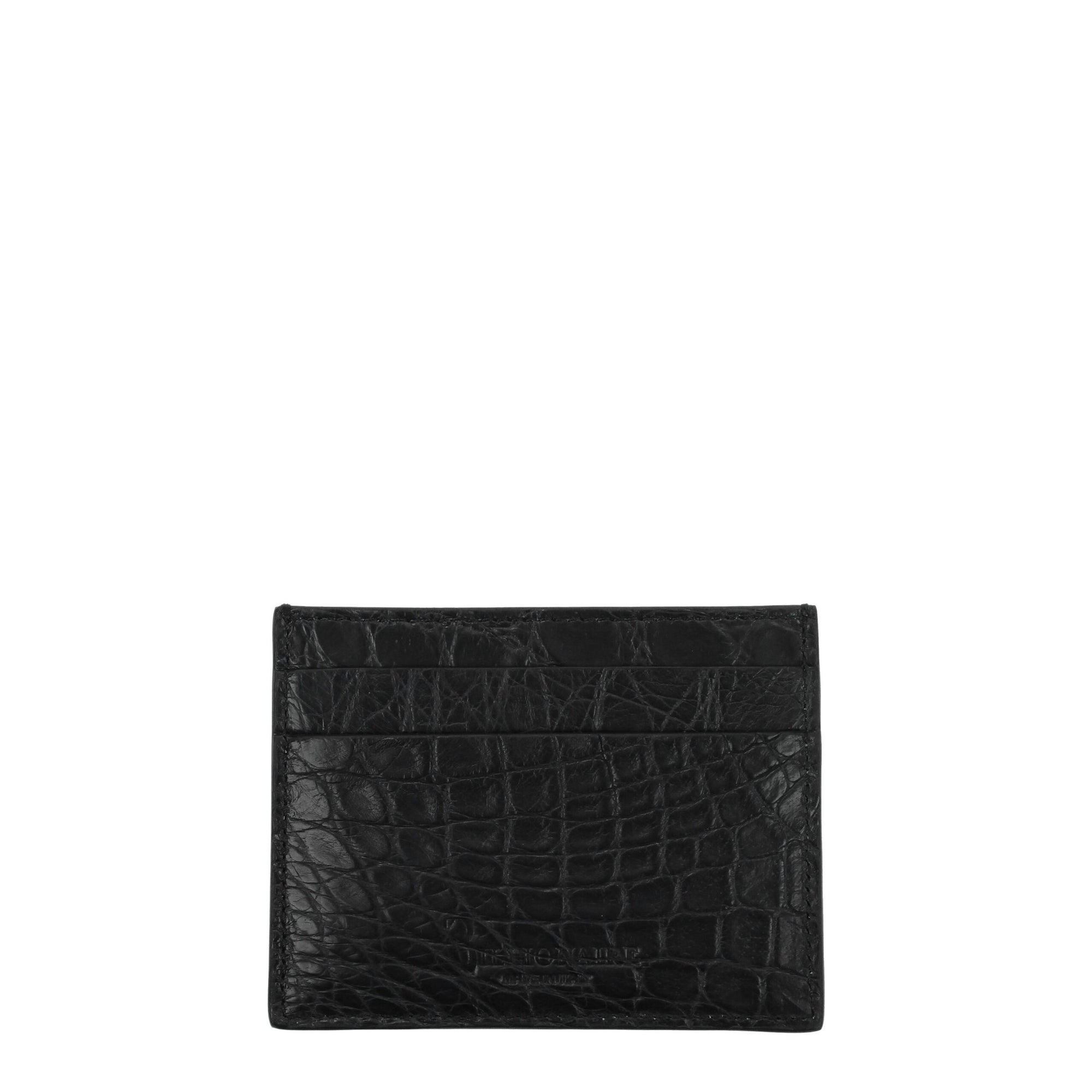 Billionaire Italian Couture Black Crocodile Cardholders