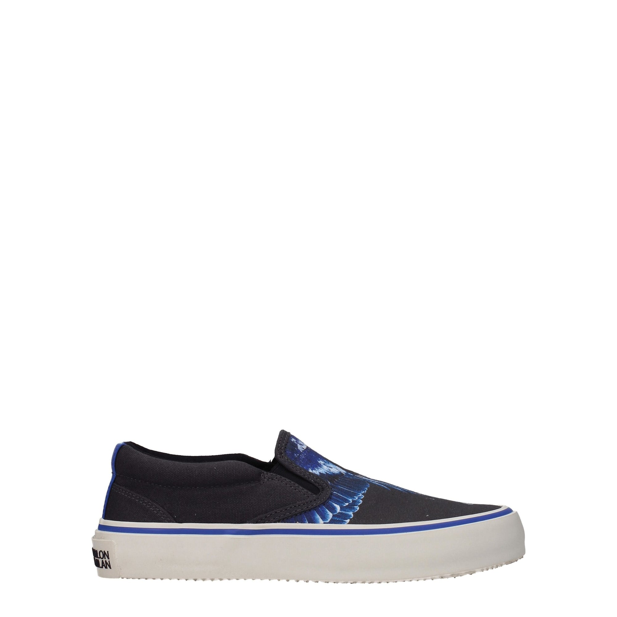 Marcelo Burlon Black Fabric Slip-On Loafers
