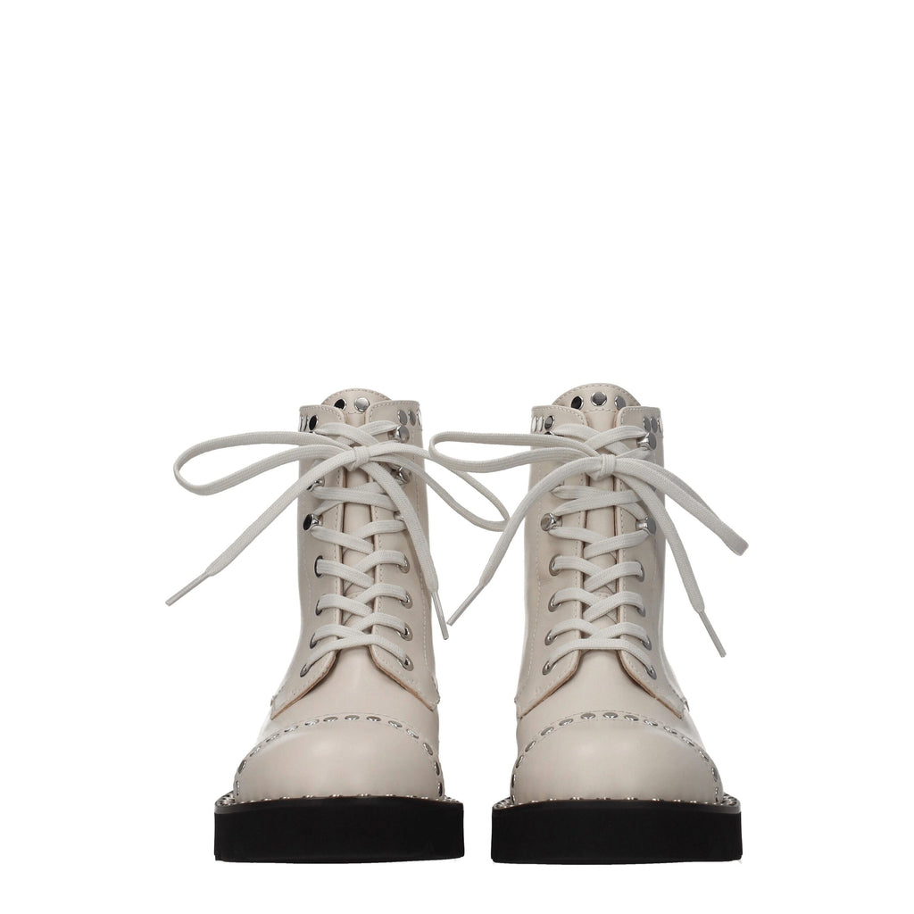 Stuart Weitzman Beige Leather Ankle Boots