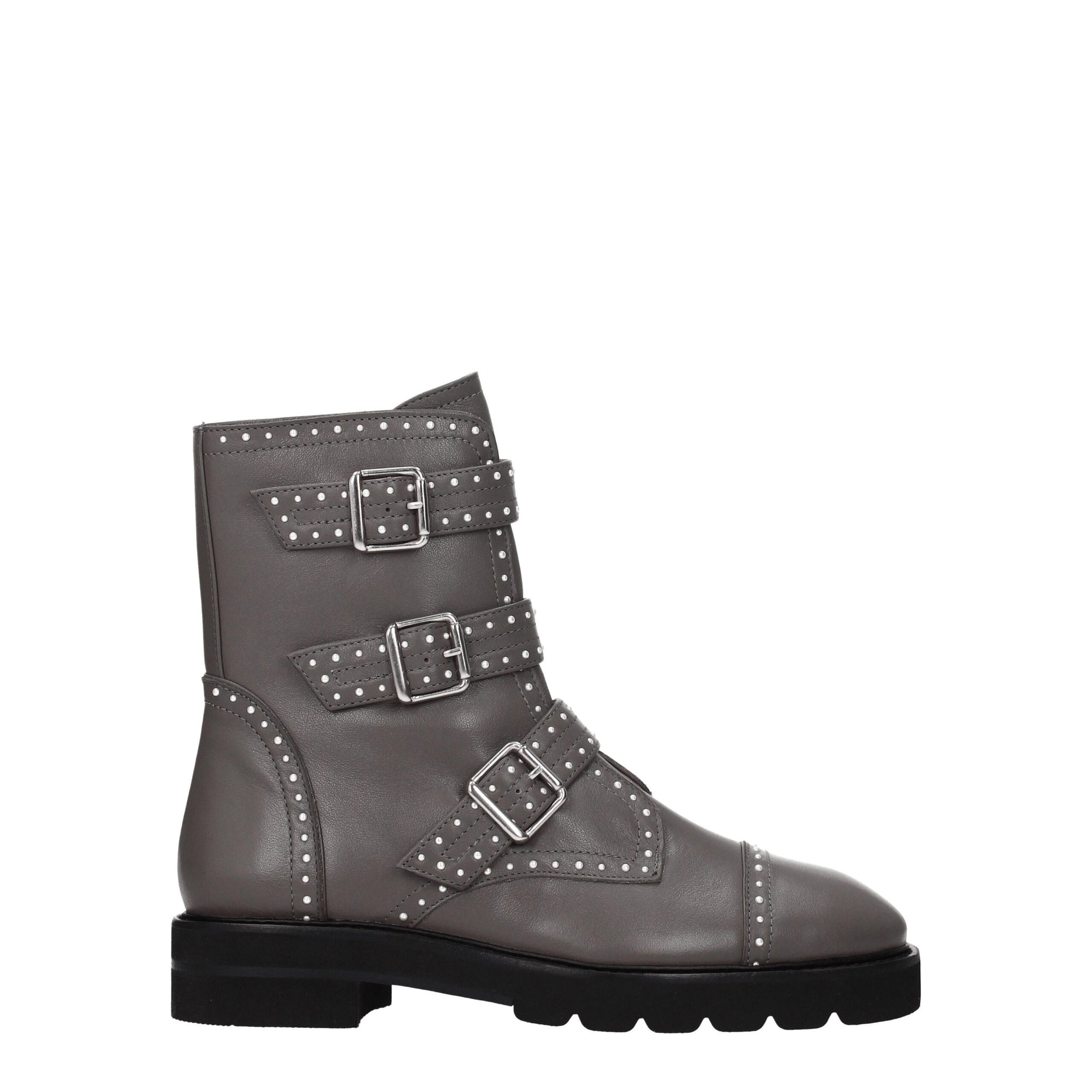 Stuart Weitzman Gray Leather Ankle Boots
