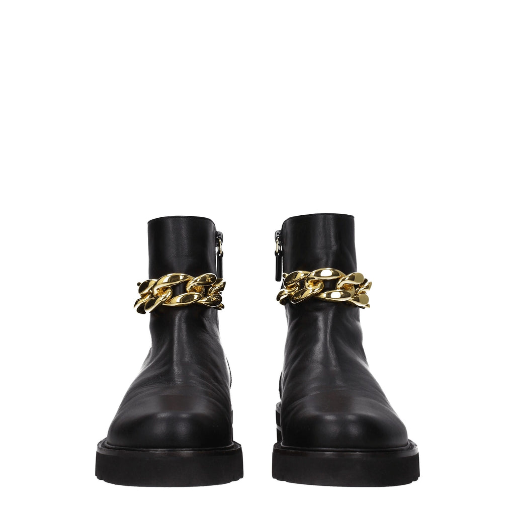 Stuart Weitzman Black Leather Ankle Boots