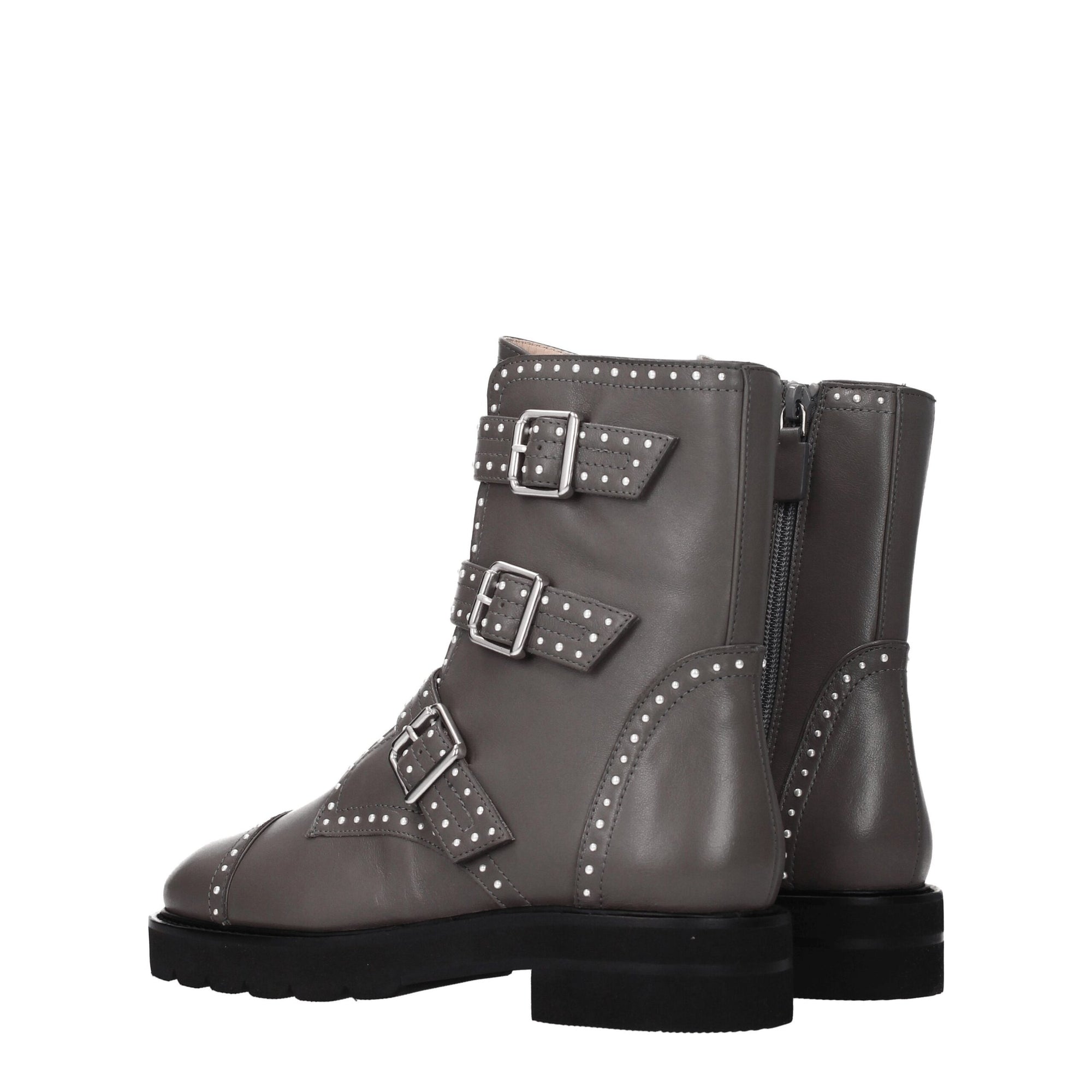 Stuart Weitzman Gray Leather Ankle Boots