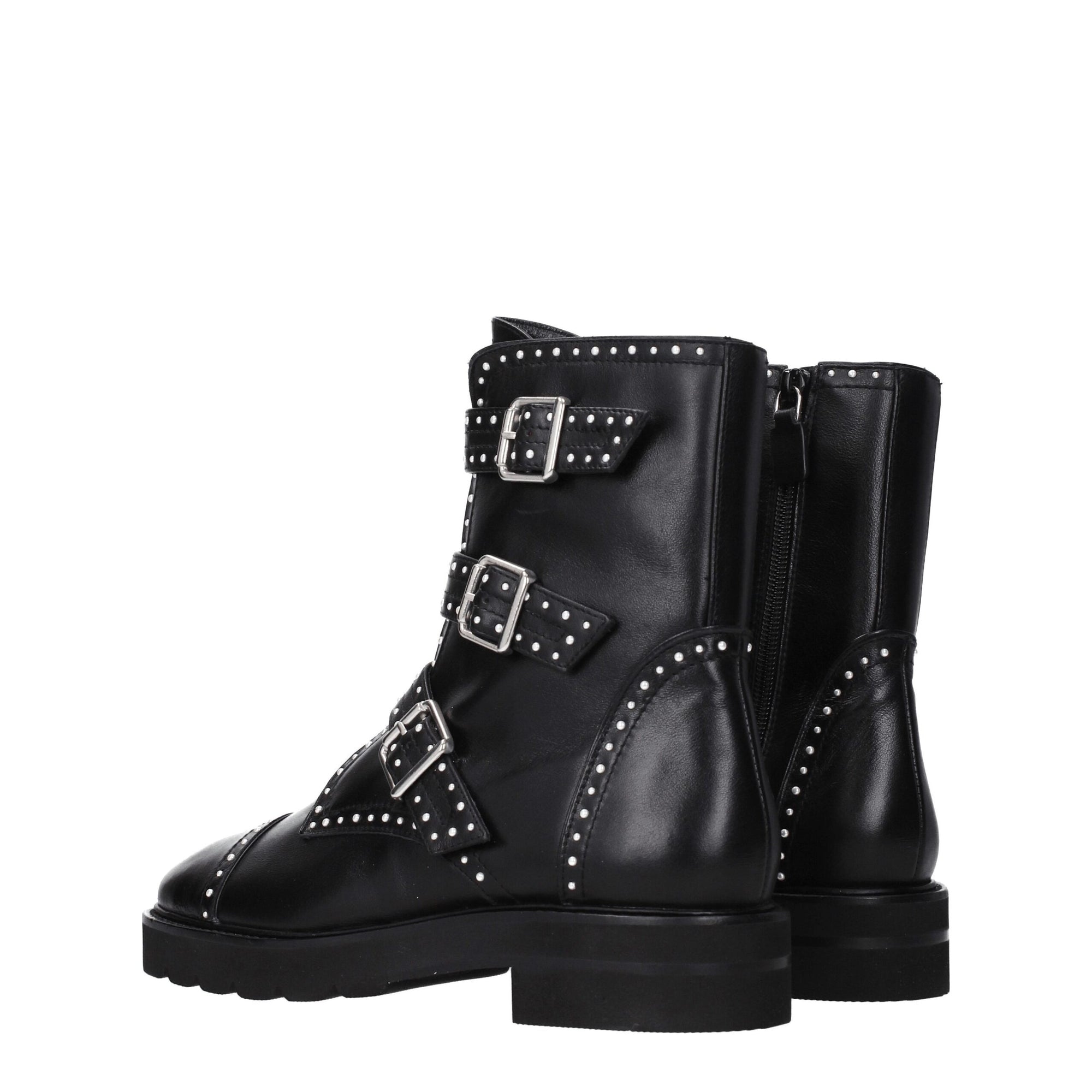 Stuart Weitzman Black Leather Ankle Boots