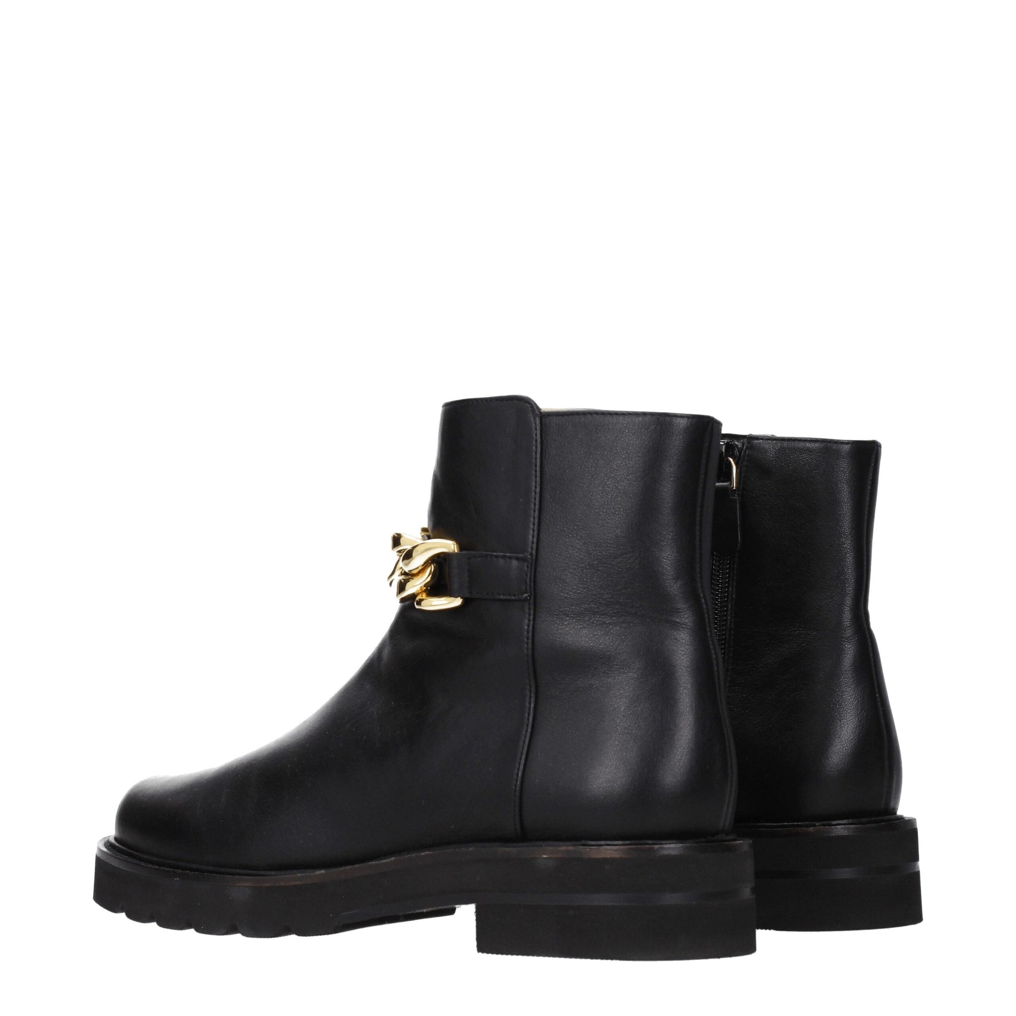 Stuart Weitzman Black Leather Ankle Boots