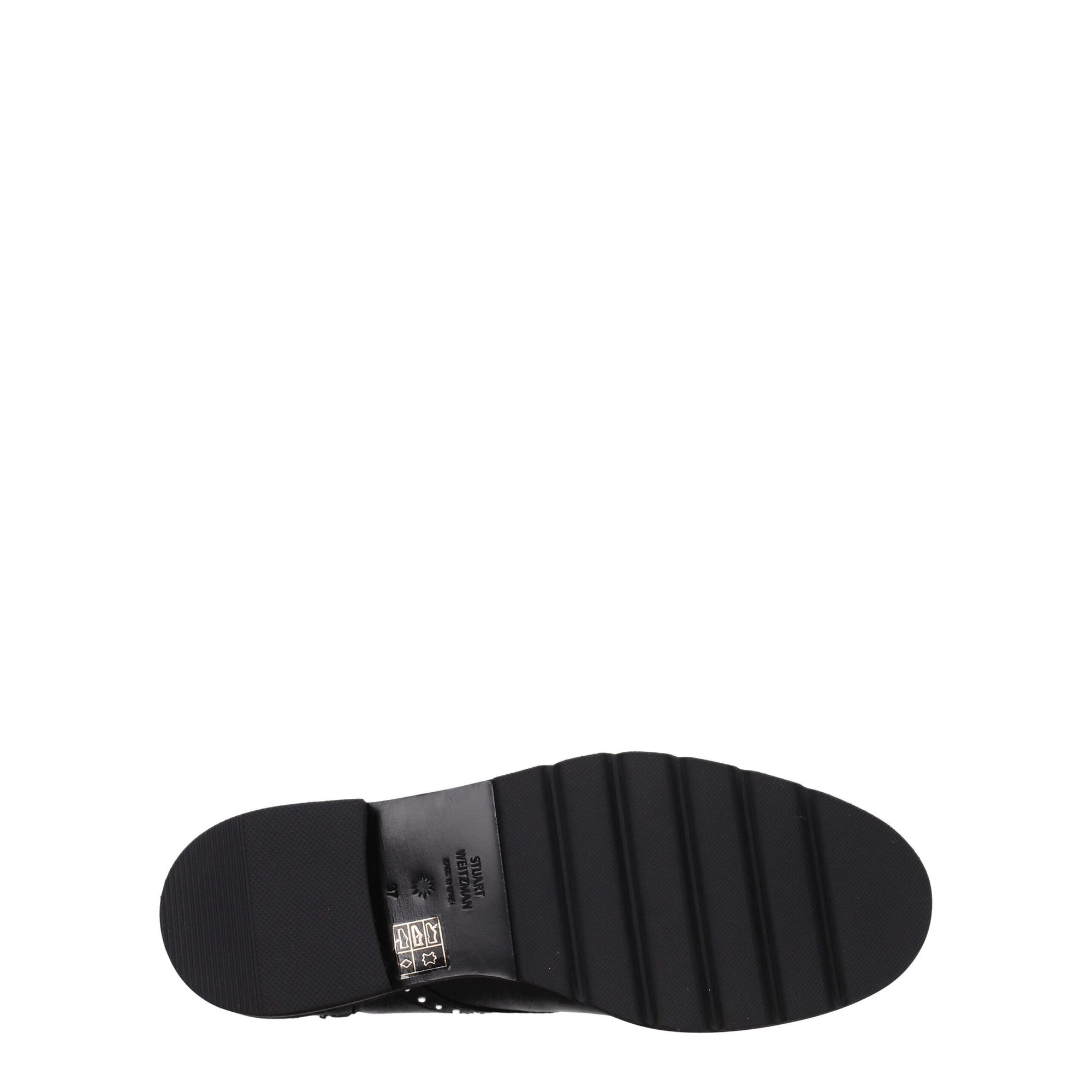 Stuart Weitzman Black Leather Ankle Boots