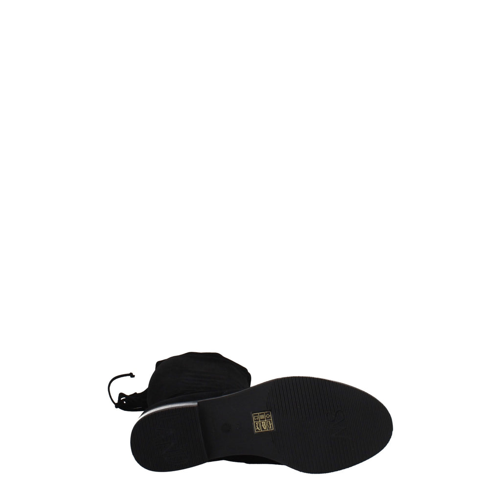 Stuart Weitzman Black Leather Over The Knee