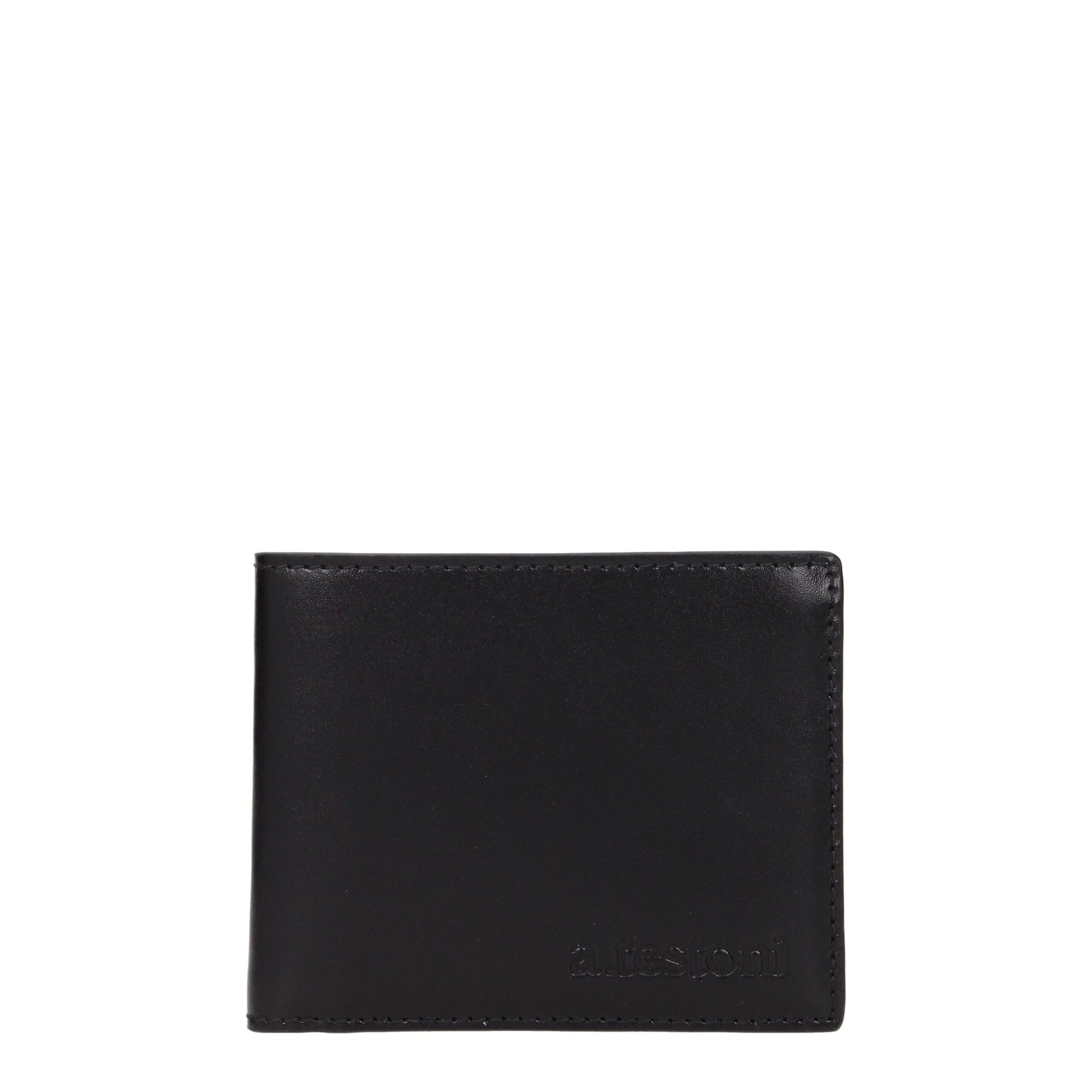 Testoni Black Leather Wallets