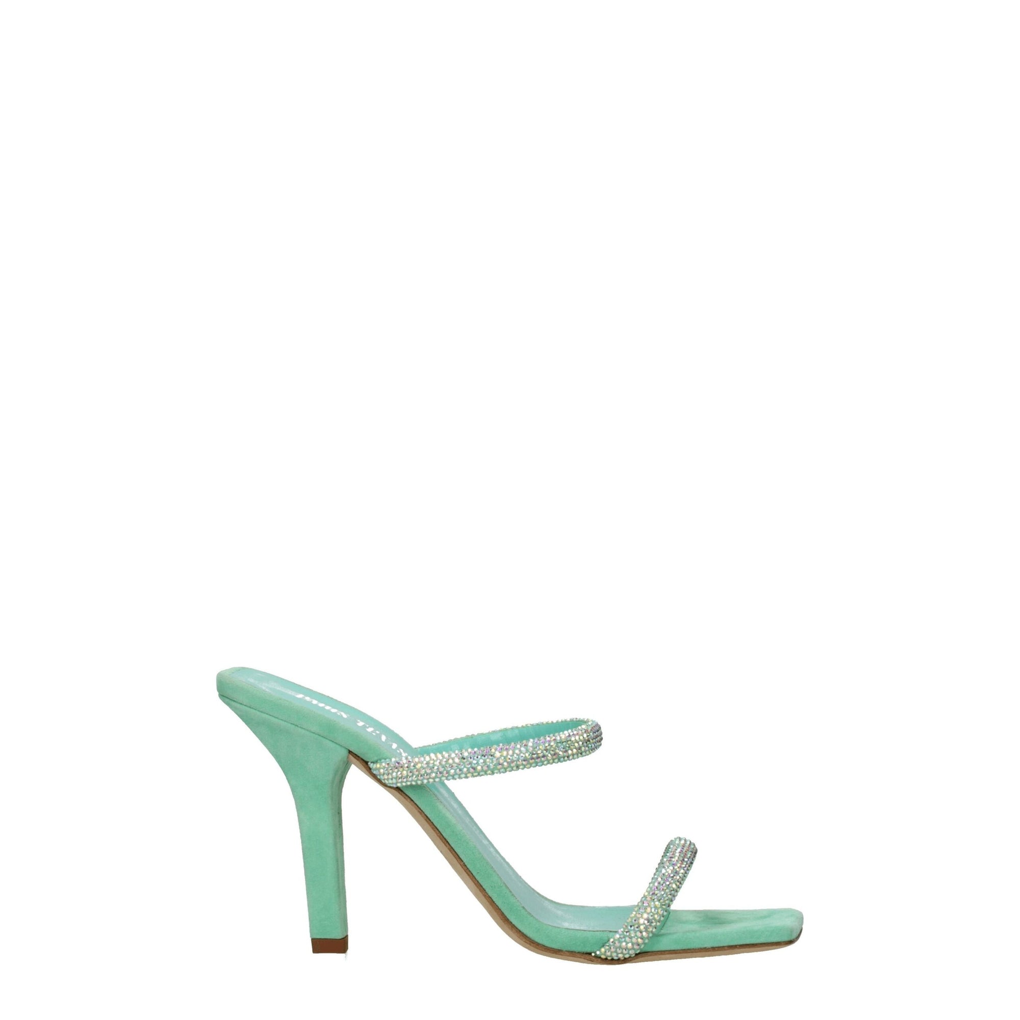 Paris Texas Green Leather Stiletto Heels Sandals