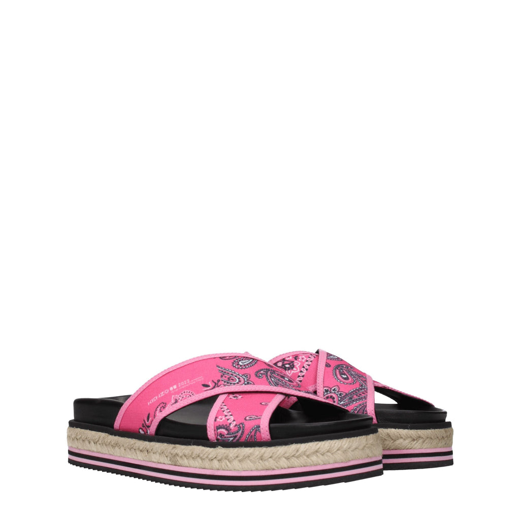 Kenzo Pink Fabric Slippers Sandals