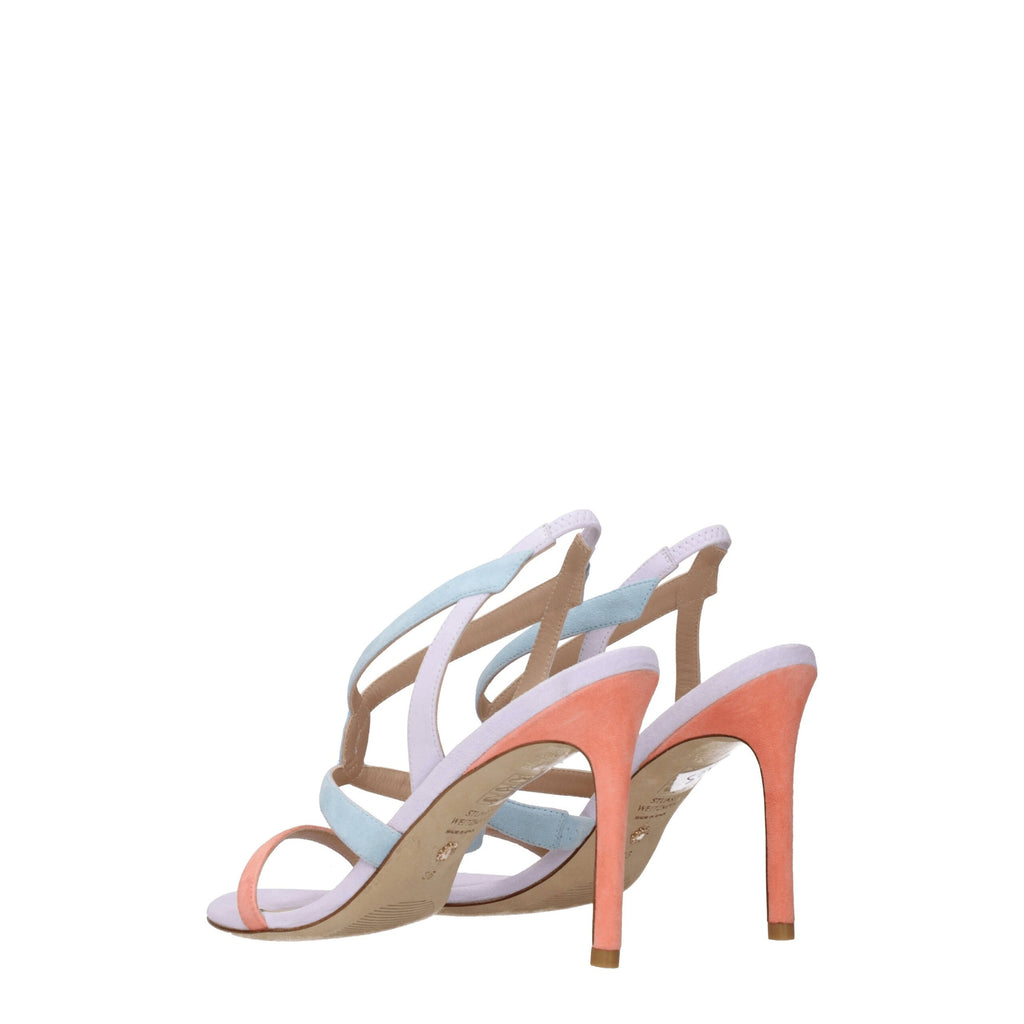 Stuart Weitzman Multicolor Leather Stiletto Heels Sandals