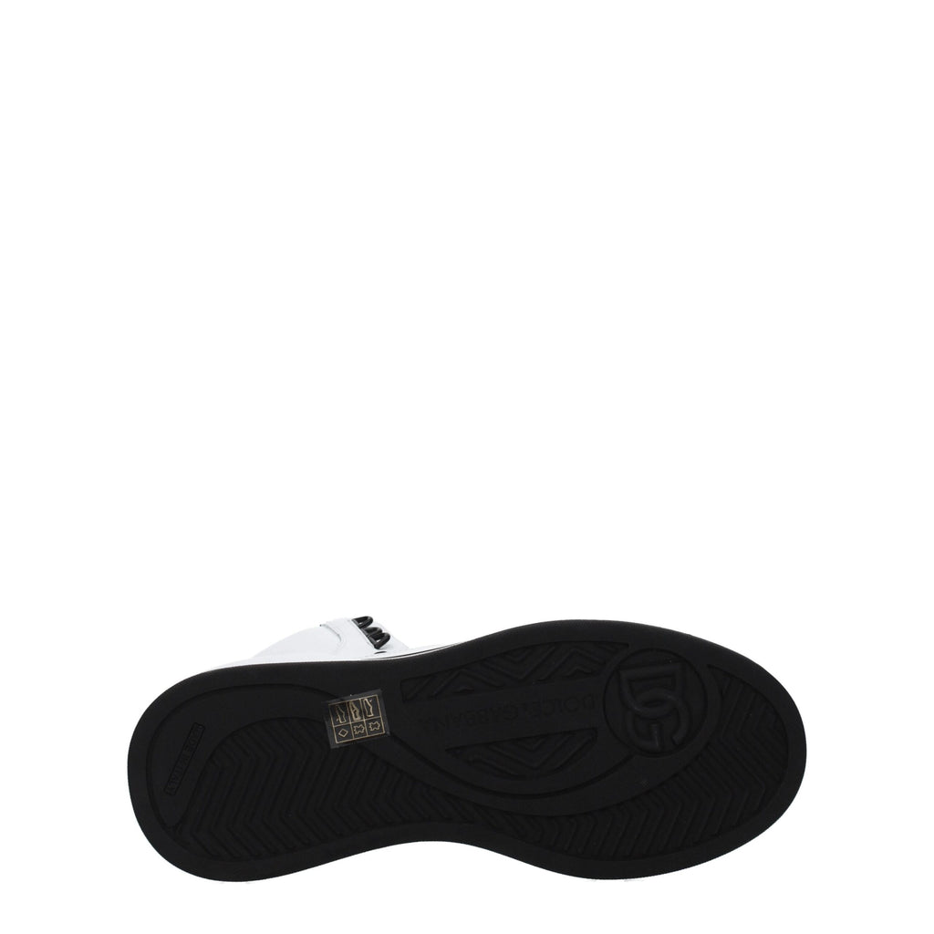 Dolce & Gabbana White Leather High Tops