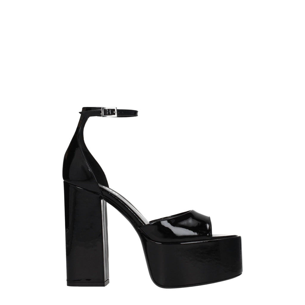Paris Texas Black Leather Platforms