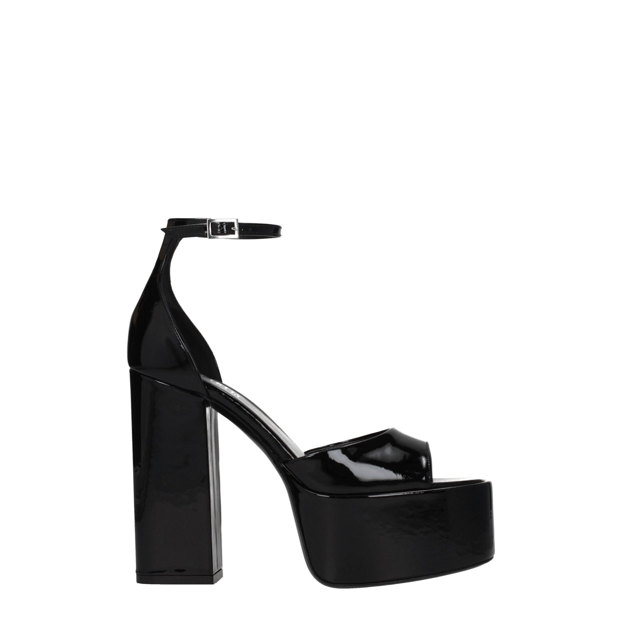 Paris Texas Black Leather Platforms