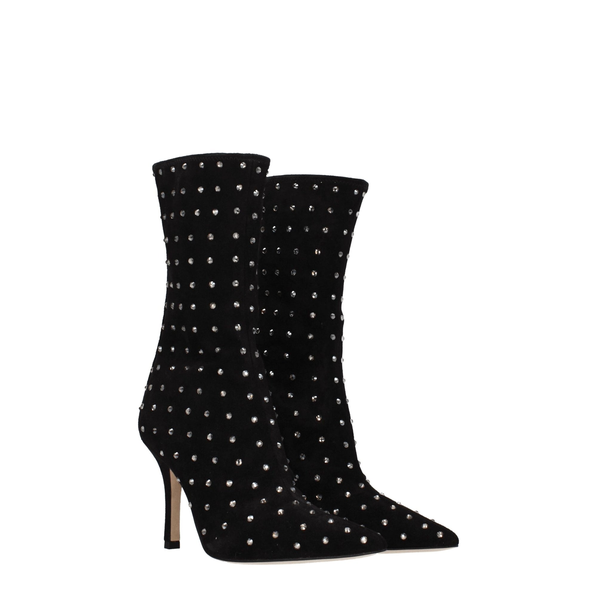 Paris Texas Black Leather Ankle Boots