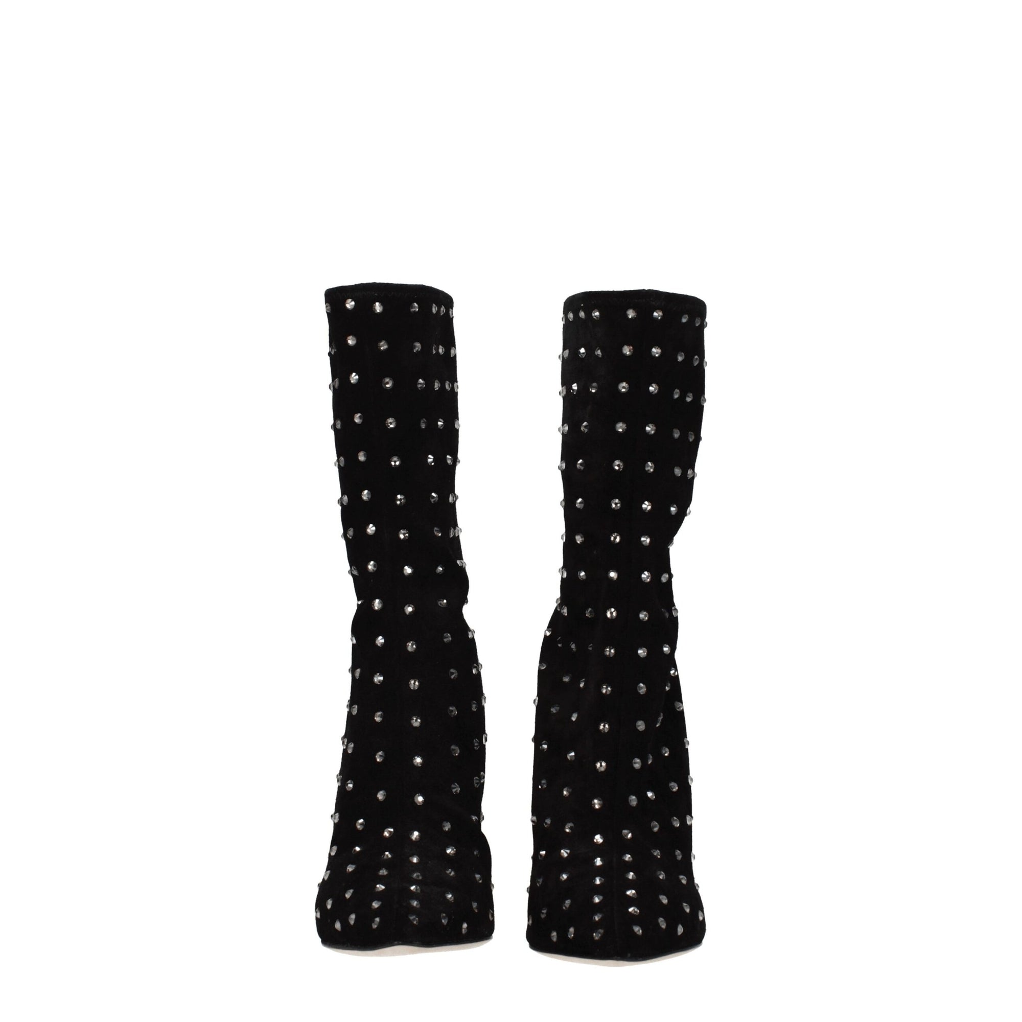 Paris Texas Black Leather Ankle Boots