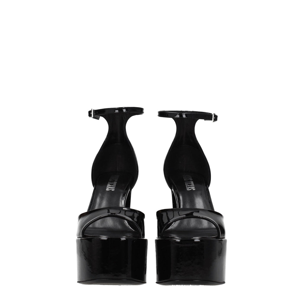 Paris Texas Black Leather Platforms