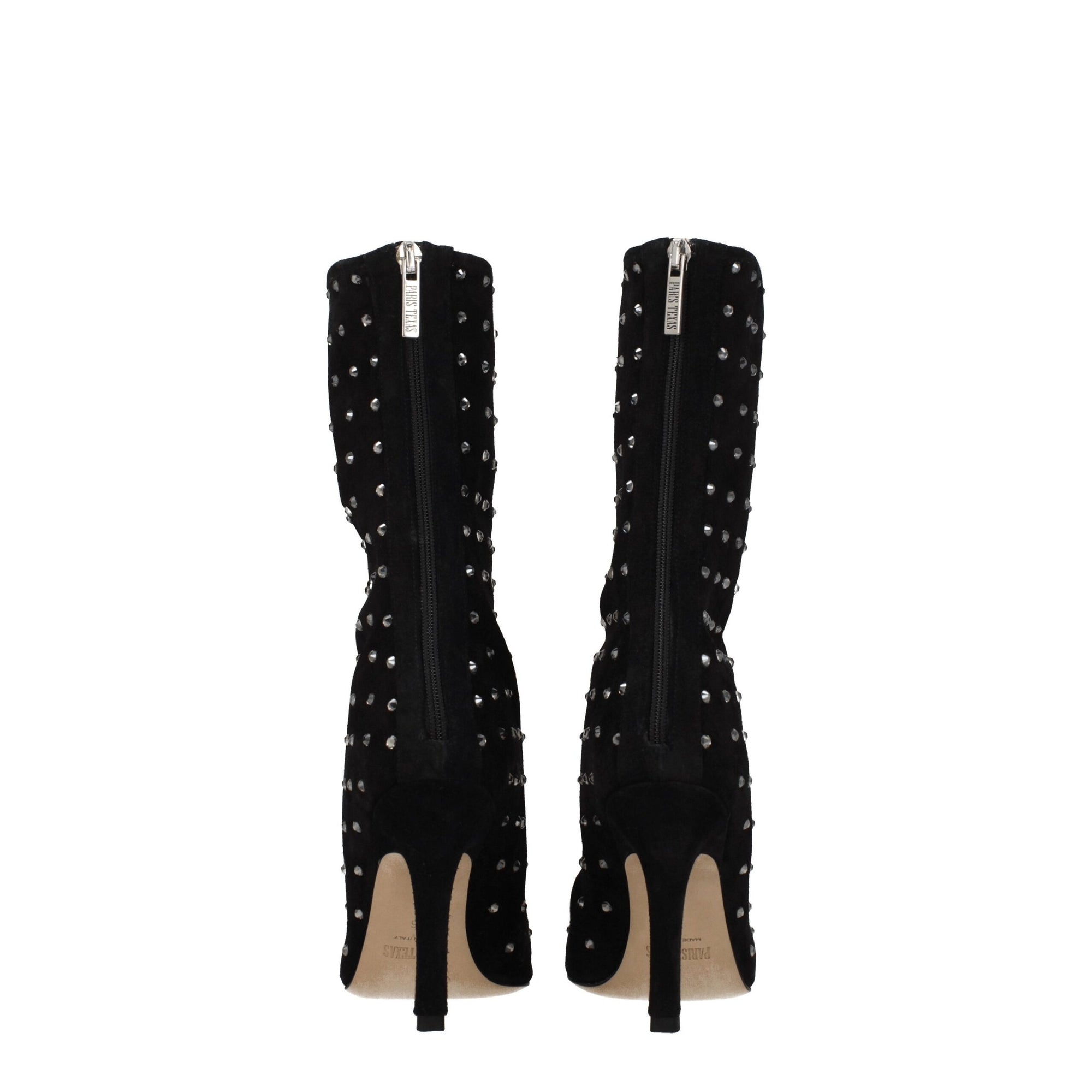 Paris Texas Black Leather Ankle Boots