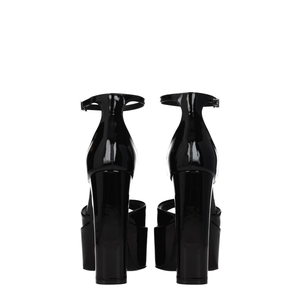 Paris Texas Black Leather Platforms