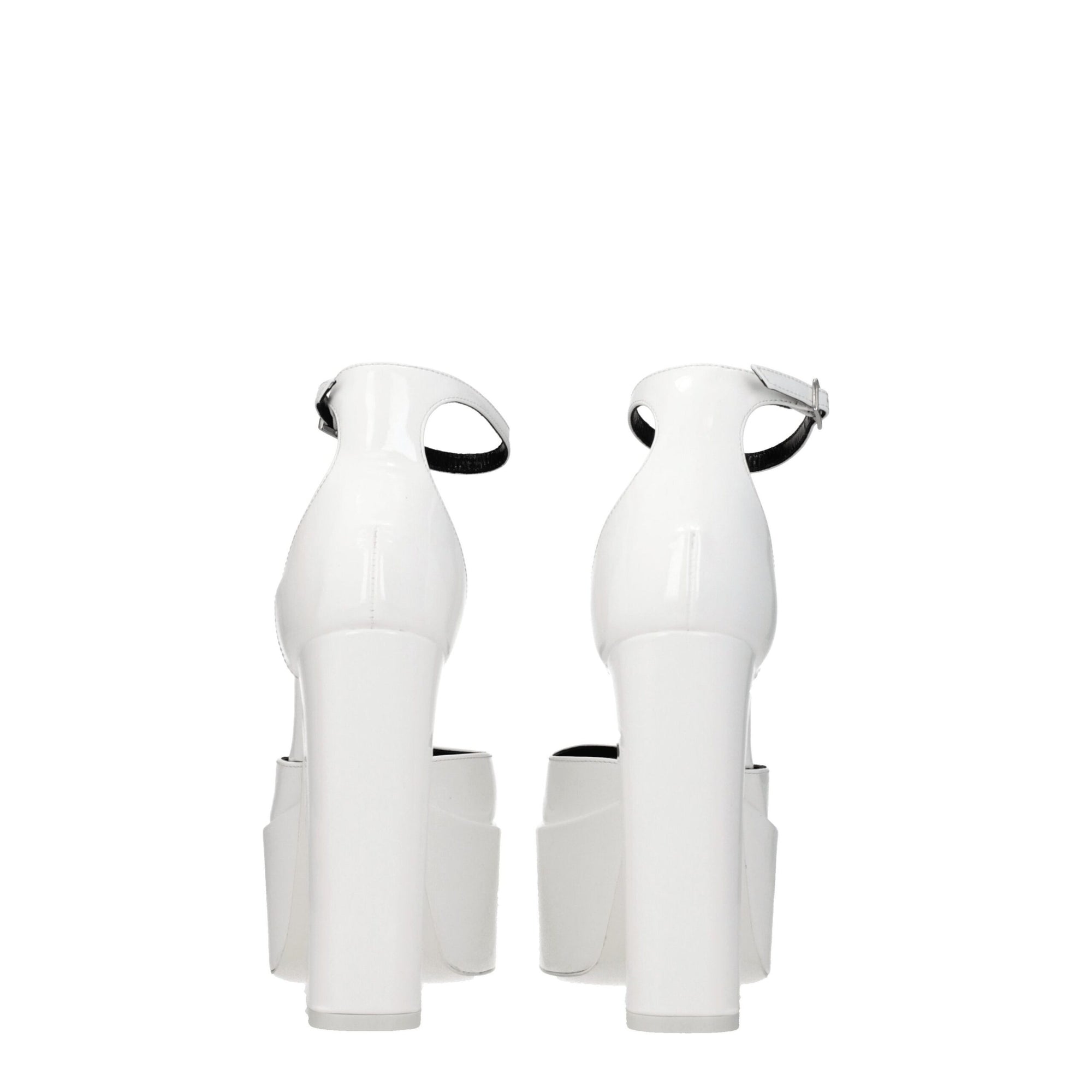 Paris Texas White Leather Platforms