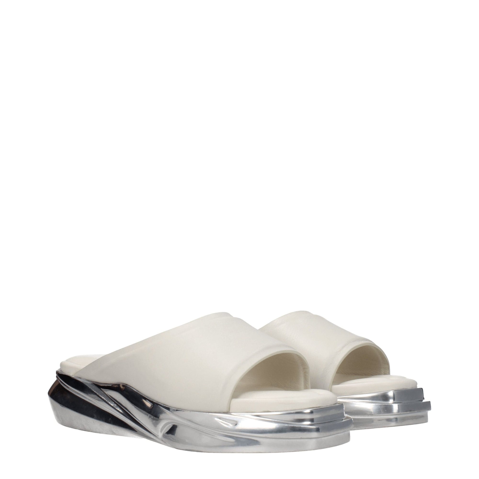 Alyx Gray Leather Slippers Sandals