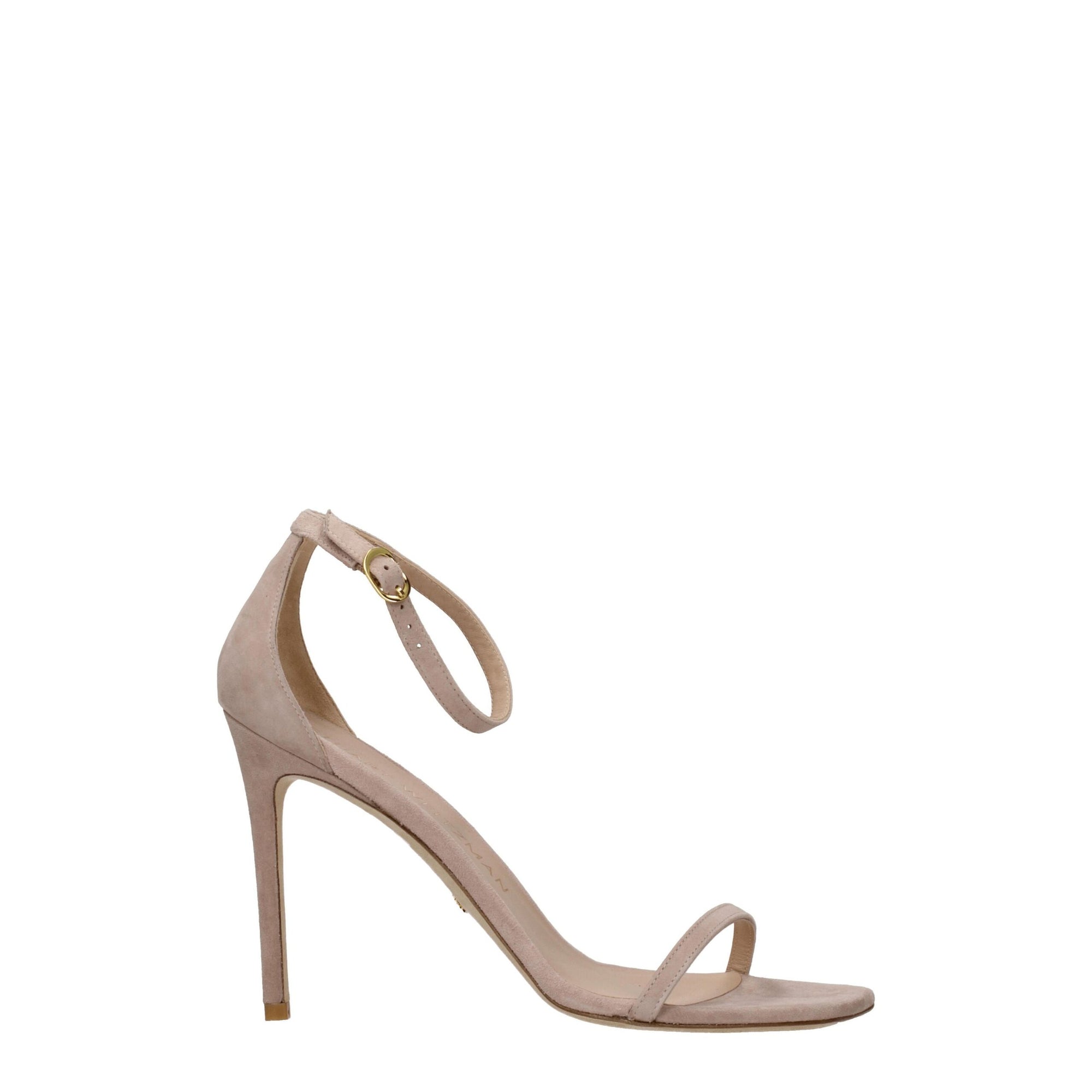 Stuart Weitzman Pink Leather Stiletto Heels Sandals