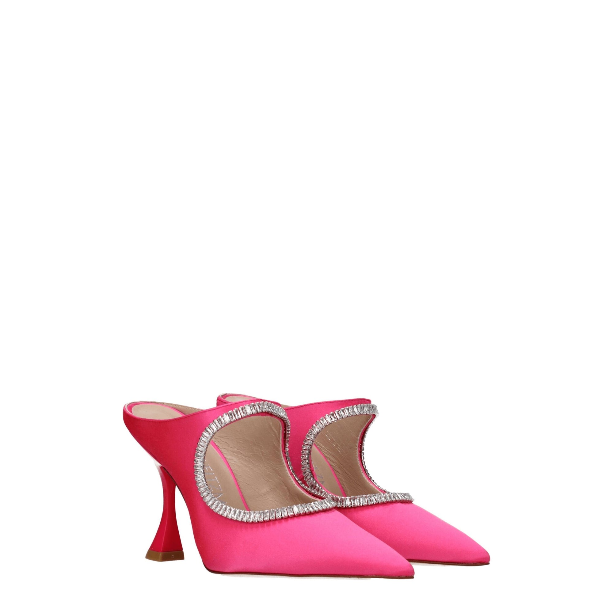 Stuart Weitzman Pink Satin Stiletto Heels Sandals